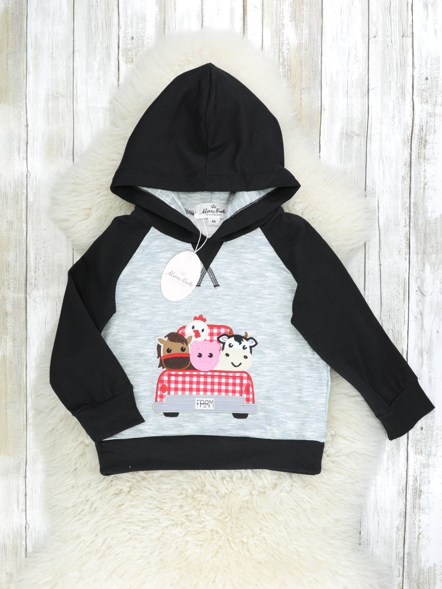 Farm Road Trip Raglan Hoodie - Marie Nicole Clothing