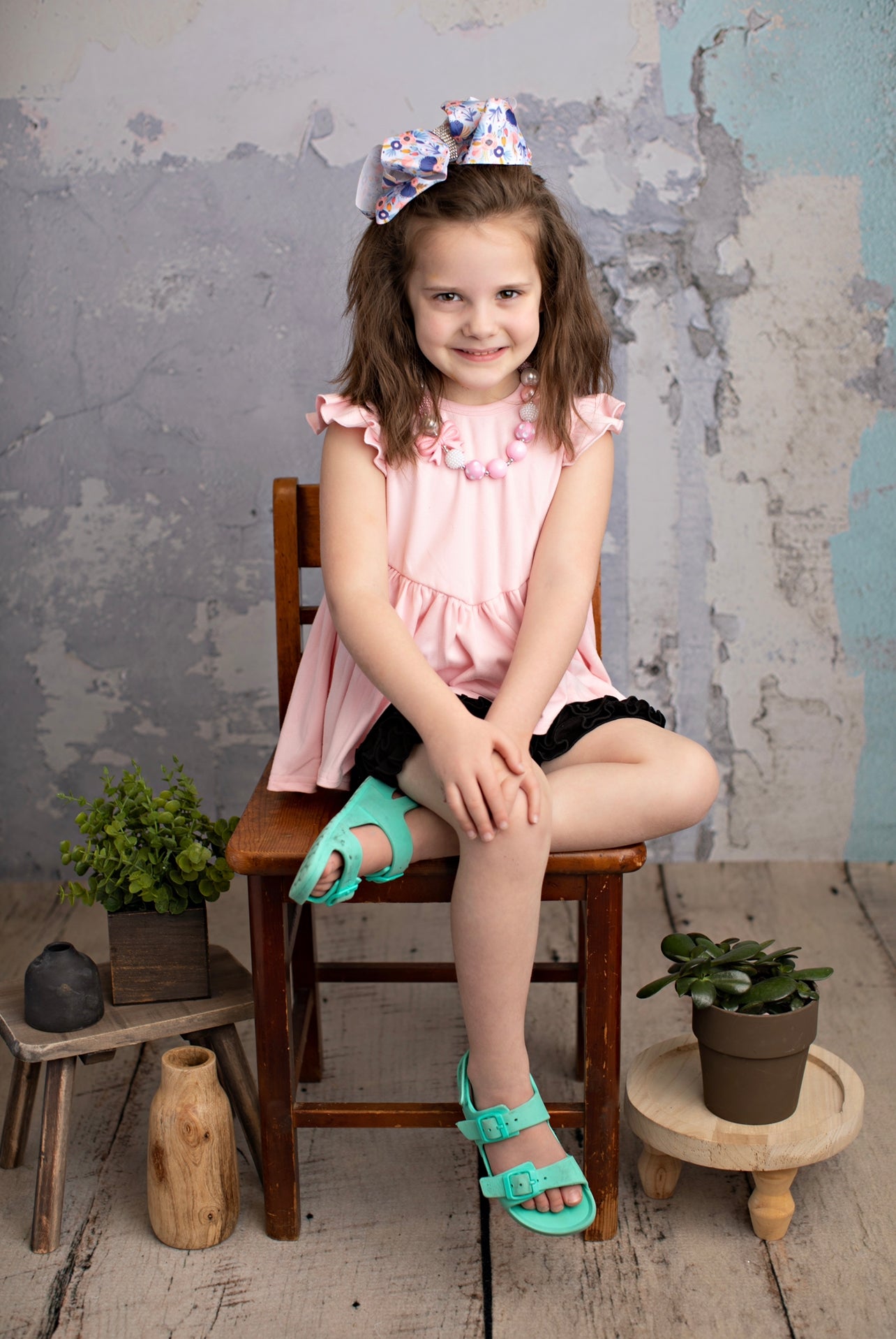 Cotton Hi - Lo Ruffle Top - Icy Pink - Marie Nicole Clothing