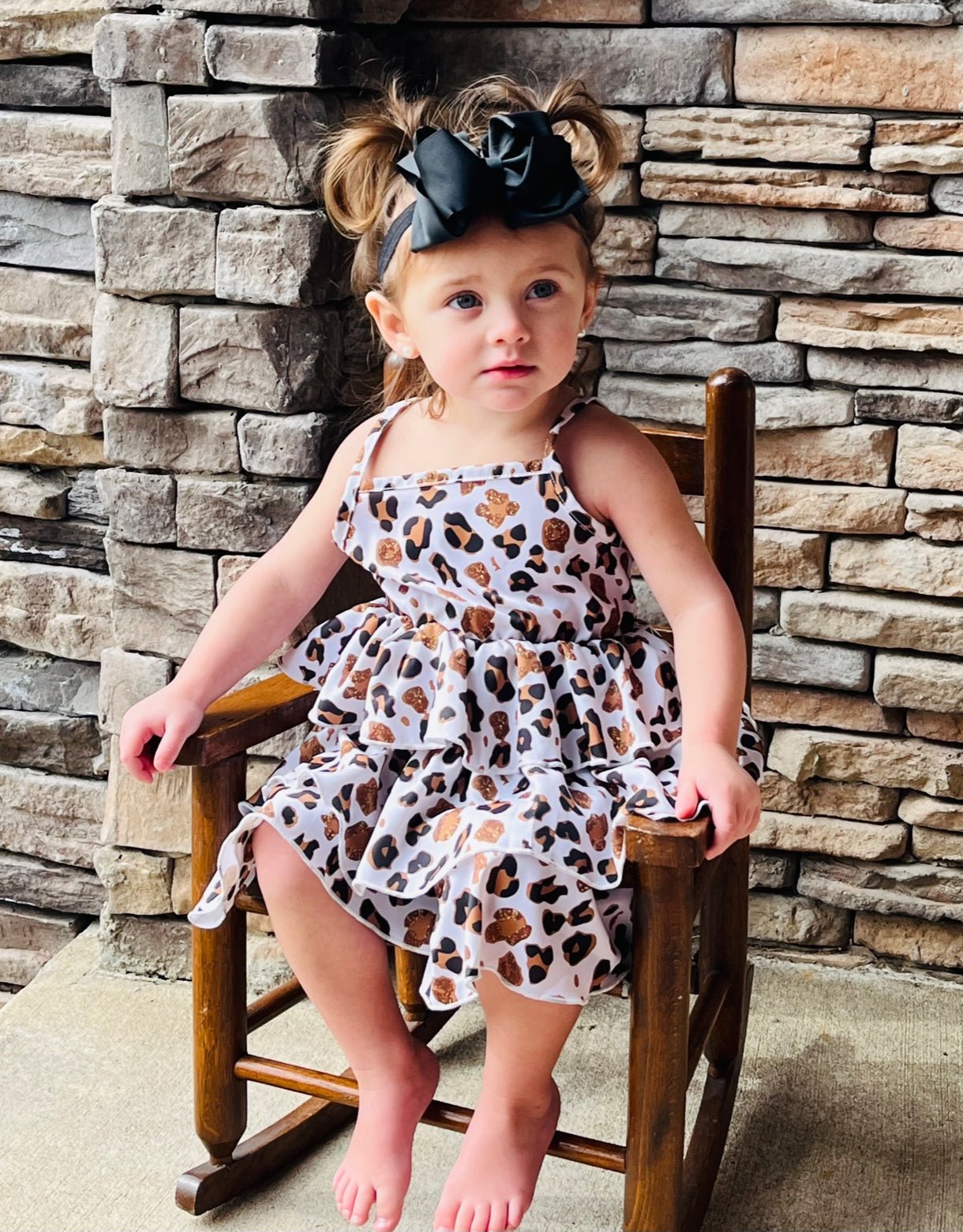 Mom & Me Leopard Ruffle Dress & Romper - Marie Nicole Clothing