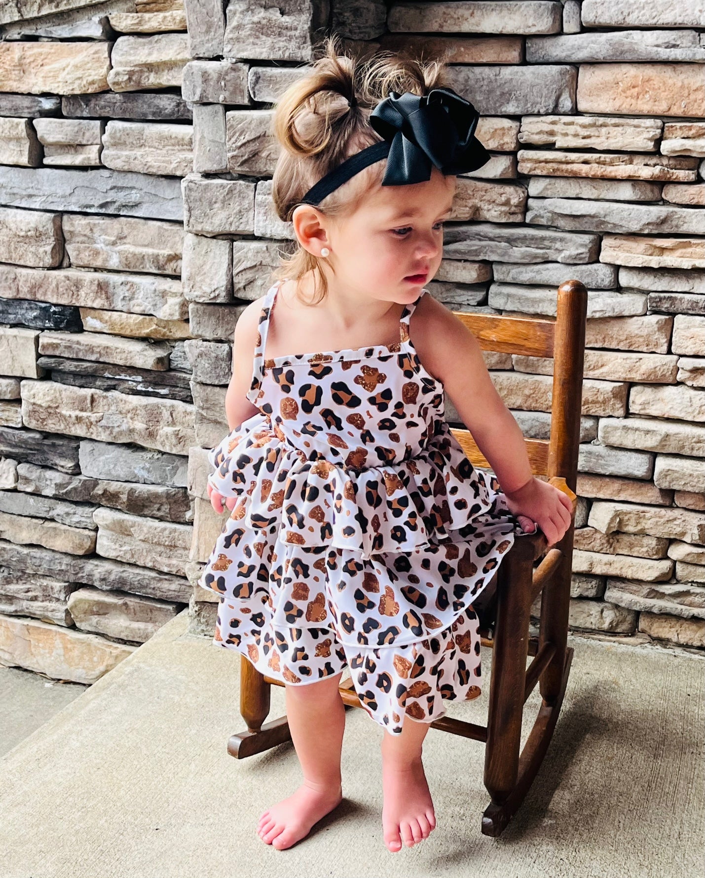 Mom & Me Leopard Ruffle Dress & Romper - Marie Nicole Clothing