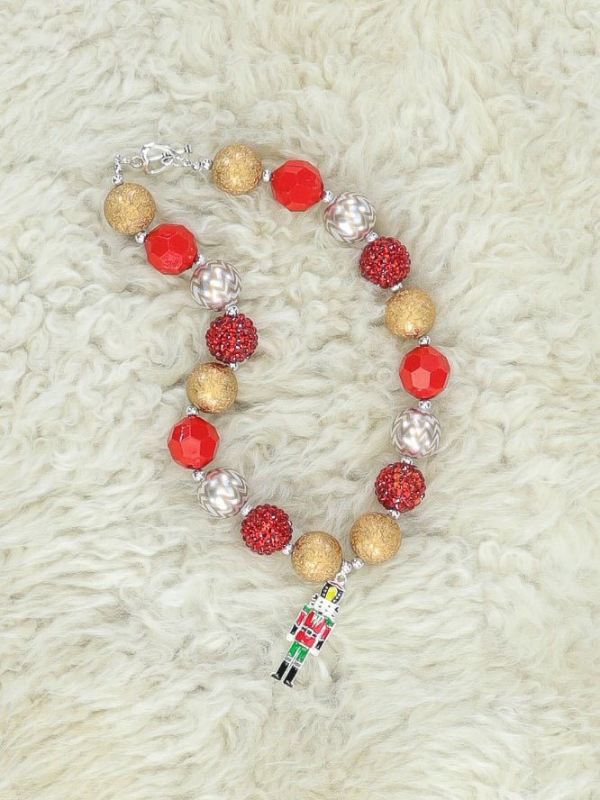 Christmas Nutcracker Bubblegum Necklace - Marie Nicole Clothing