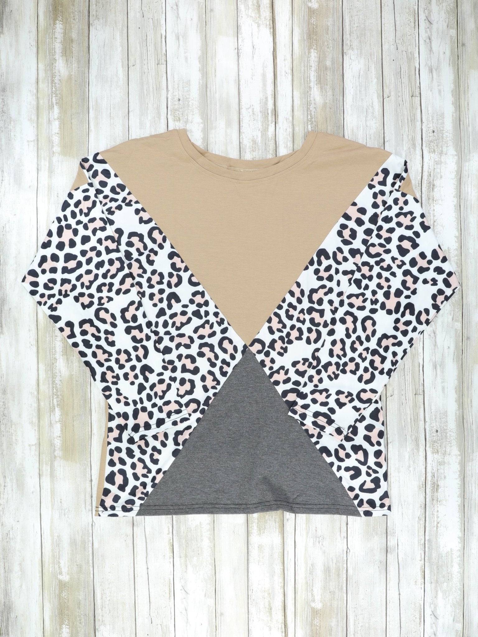 Mom & Me Cheetah Triangle Crewneck Shirt - Marie Nicole Clothing