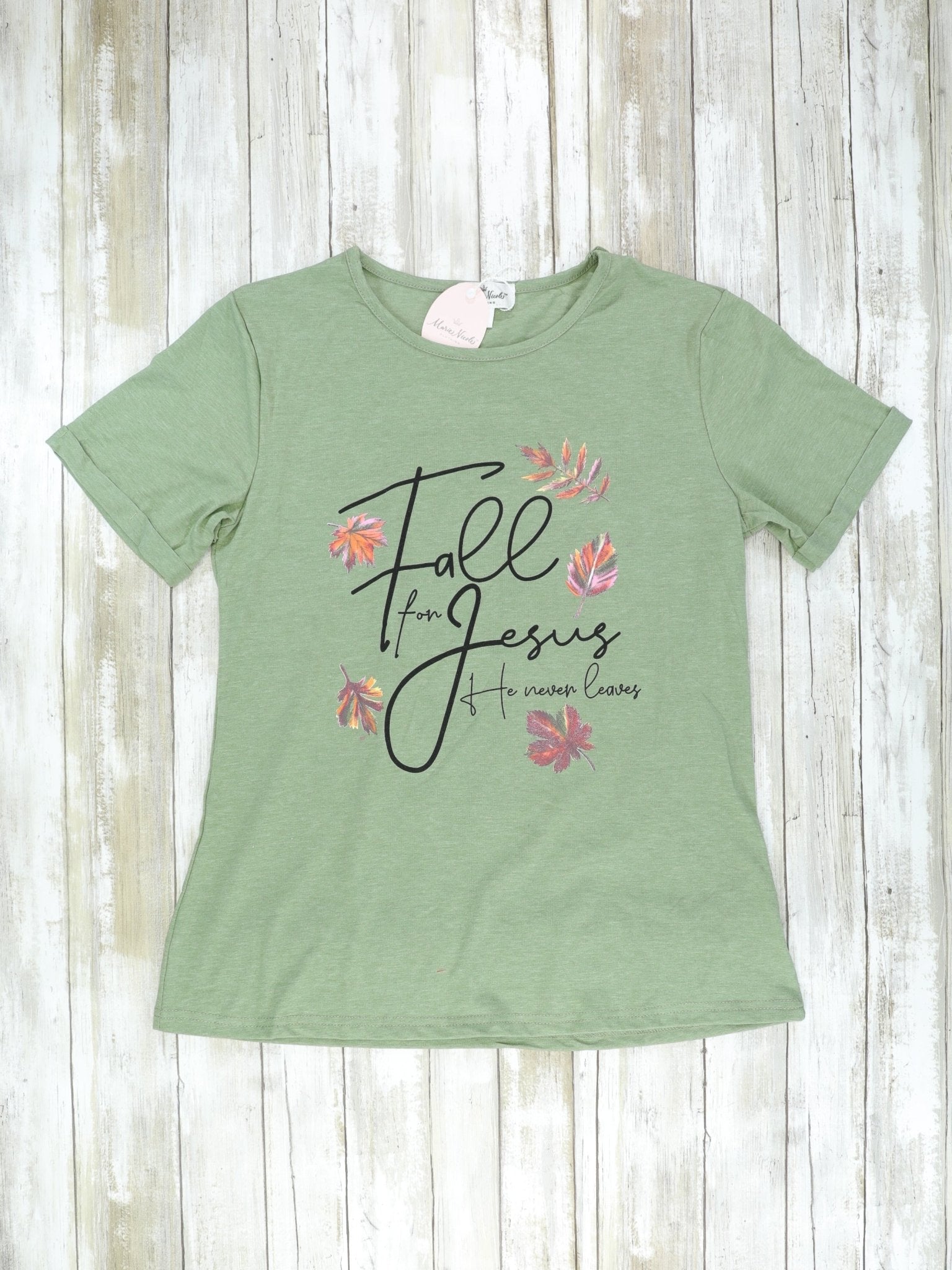 Mom & Me Hunter Green Fall For Jesus Shirt - Marie Nicole Clothing