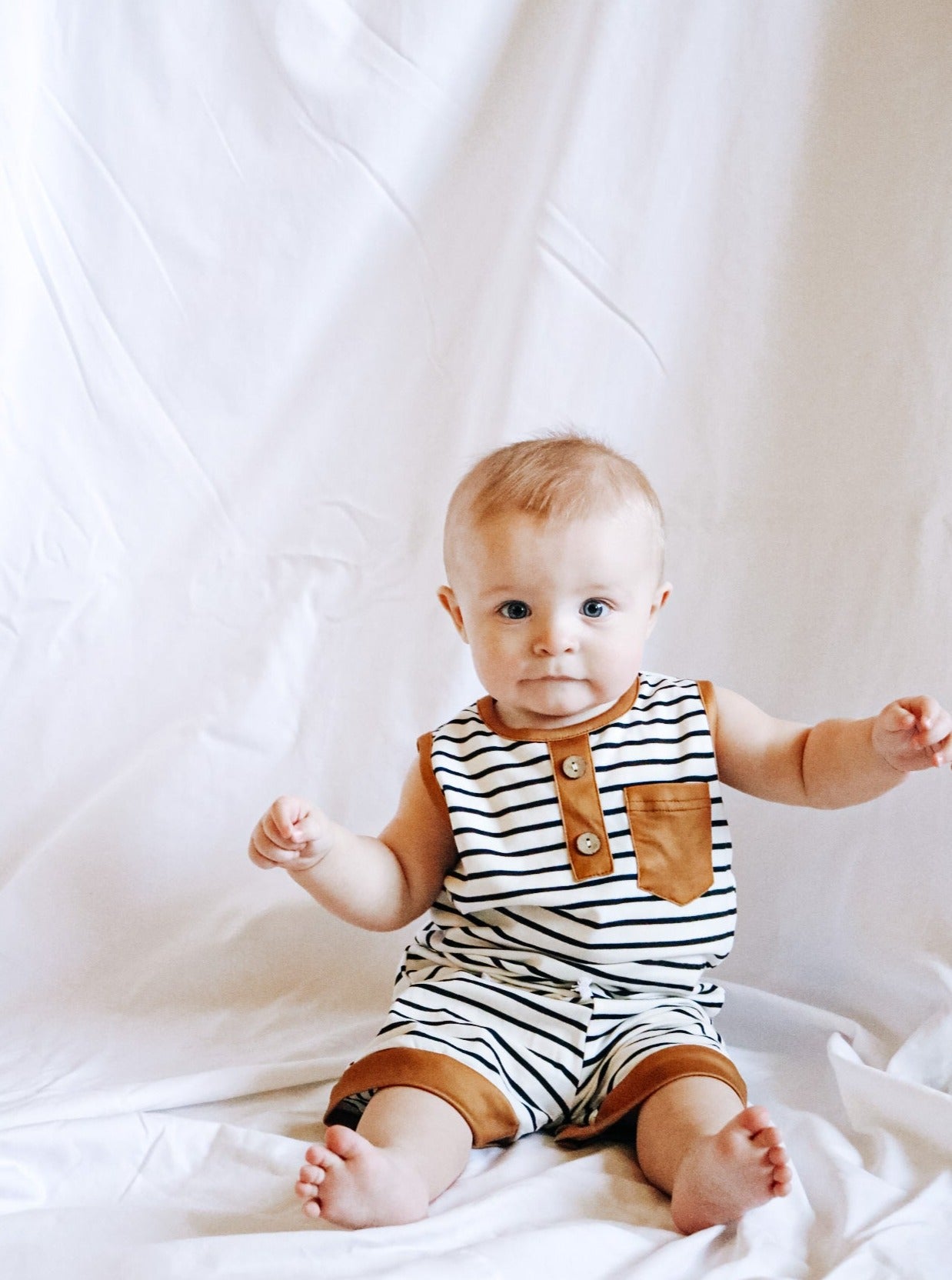Brown Stripe Tank Outfit - Marie Nicole Clothing