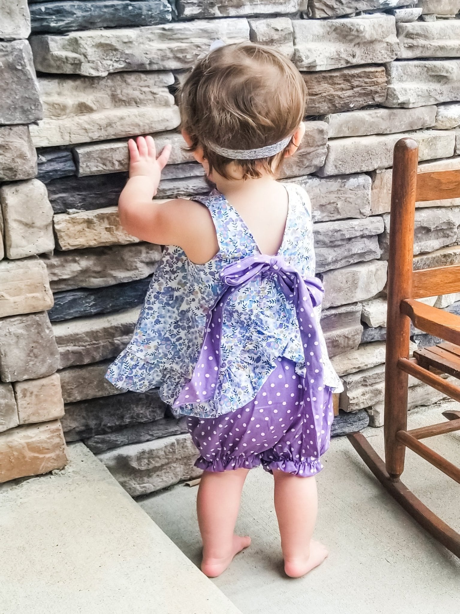 Magical Berry Ruffle Open - Back Bow Outfit - Marie Nicole Clothing