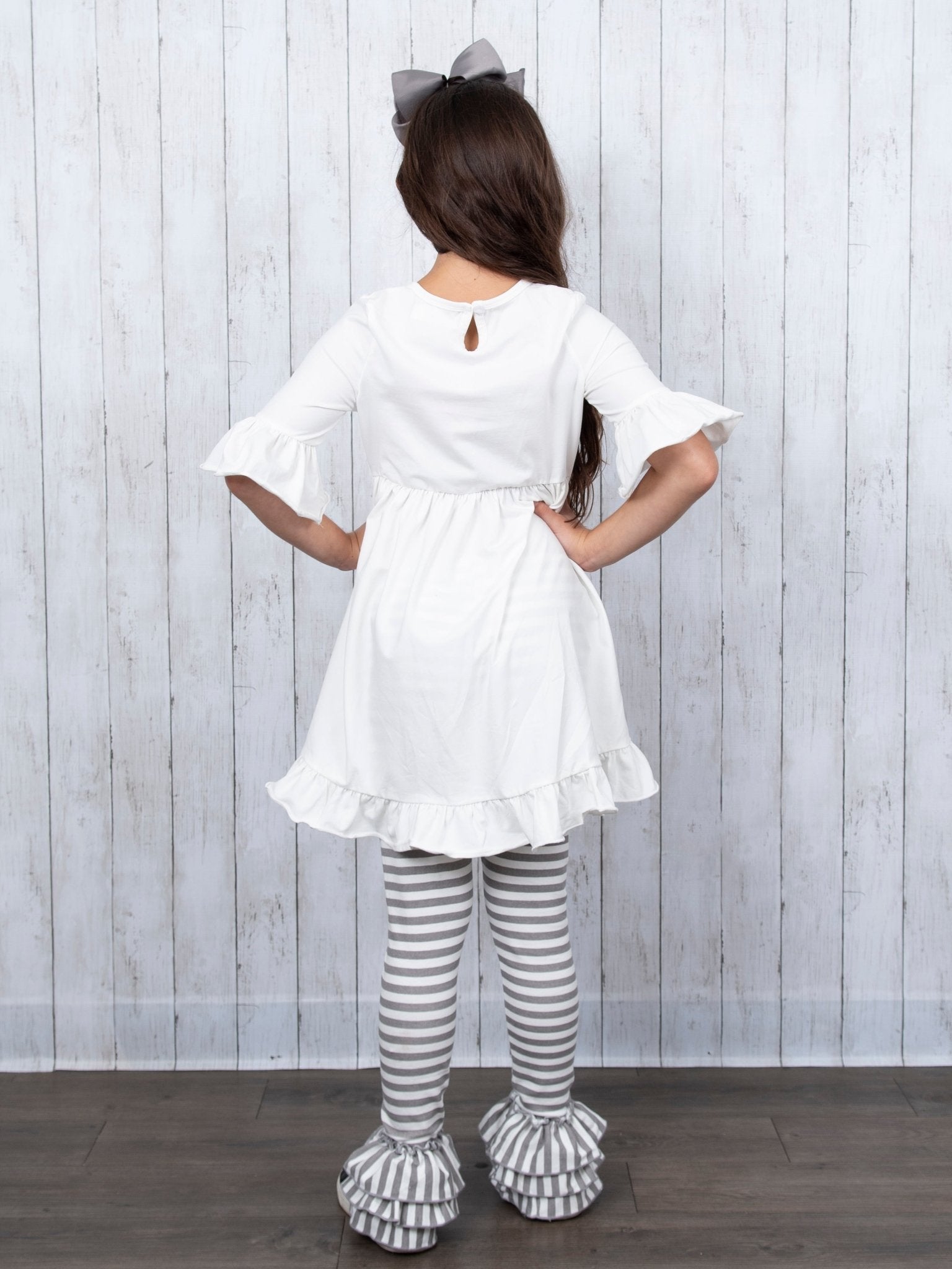 Cotton Bell - Sleeve Hi - Lo Ruffle Top - Multiple Colors - Marie Nicole Clothing