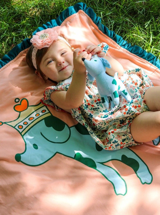 MNC Royal Pups Smocked Floral Bubble™ - Marie Nicole Clothing