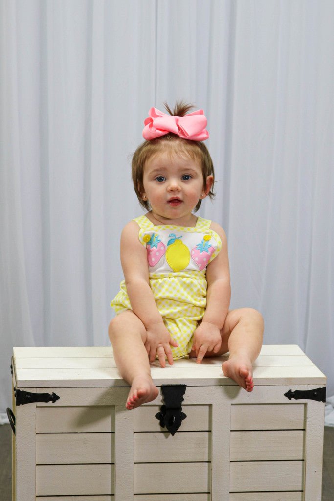 Strawberry Lemonade Bubble Romper - Marie Nicole Clothing
