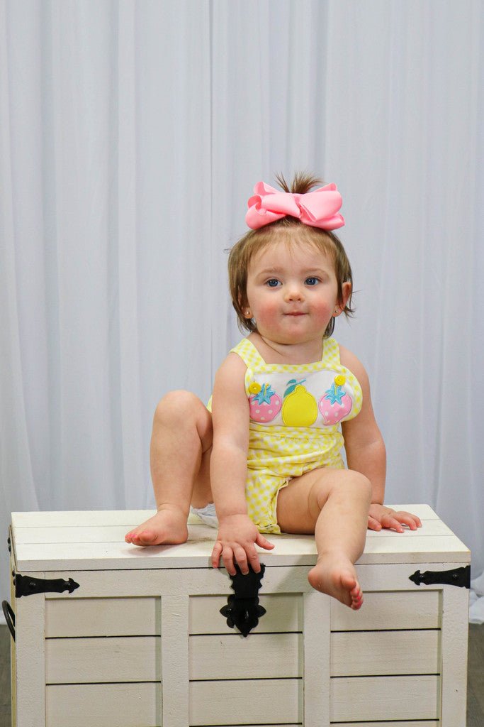Strawberry Lemonade Bubble Romper - Marie Nicole Clothing