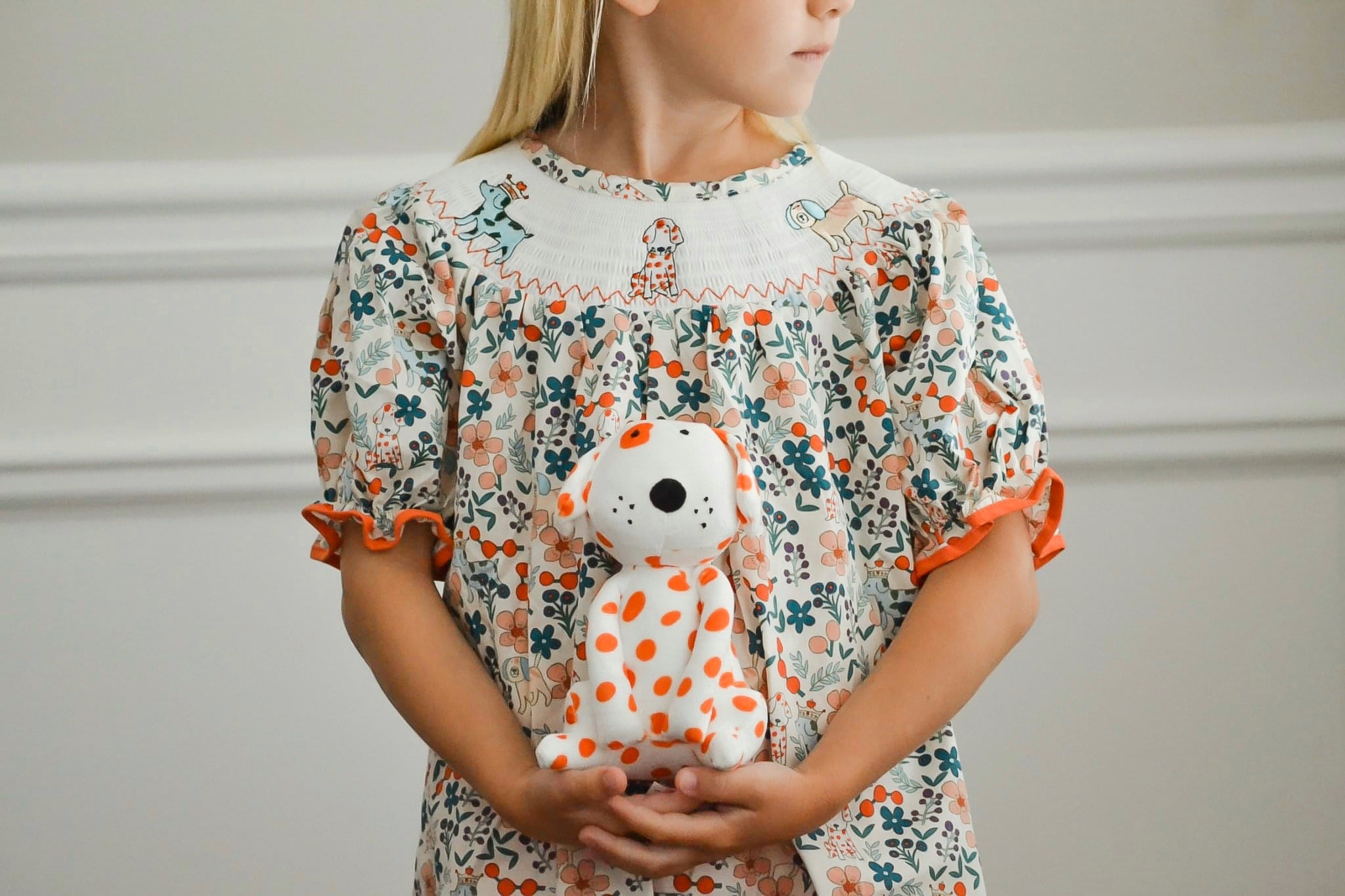 MNC Royal Pups Smocked Floral Outfit™ - Marie Nicole Clothing