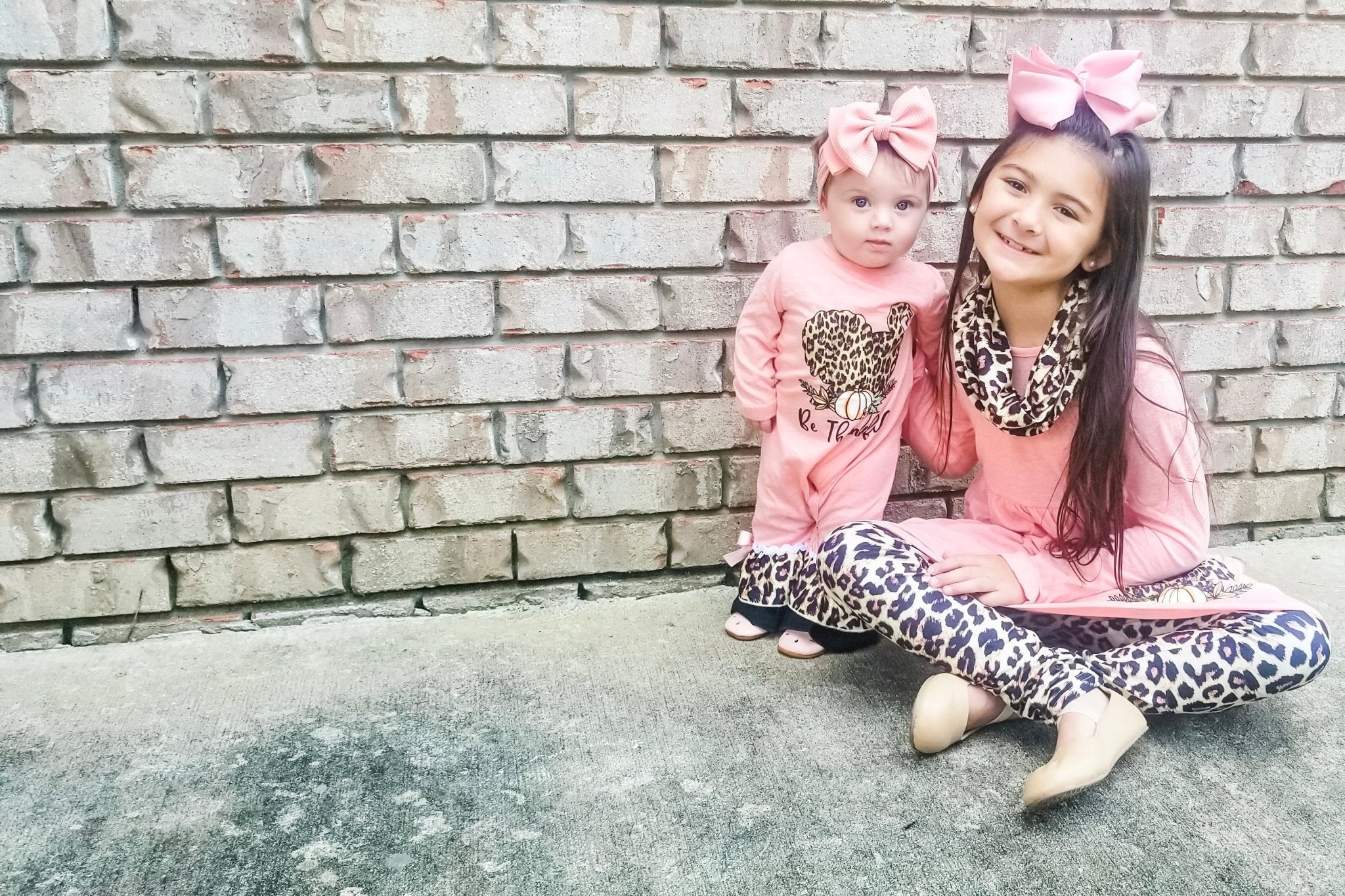 Be Thankful Leopard Turkey Ruffle Romper - Marie Nicole Clothing
