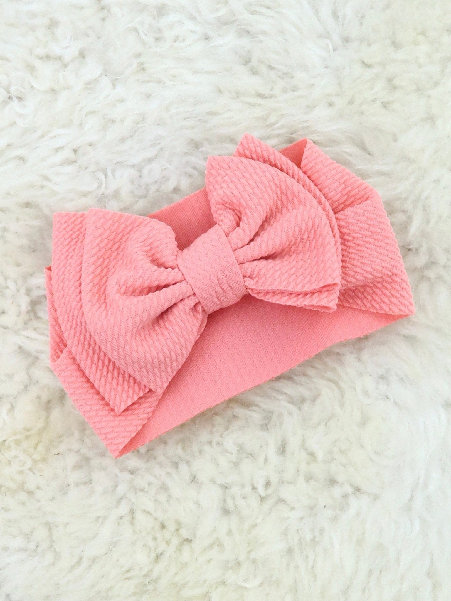 Double Layer Waffle Bow Headwrap - 32 Colors Available - Marie Nicole Clothing