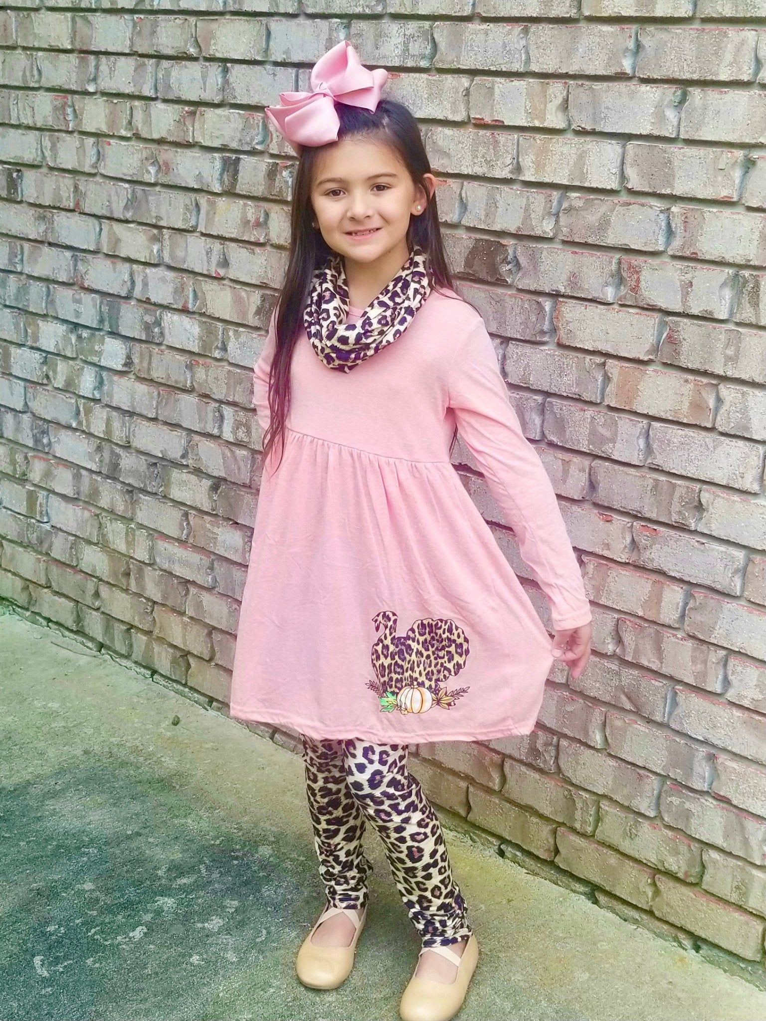 Be Thankful Leopard Turkey 3 Piece Outfit - Marie Nicole Clothing
