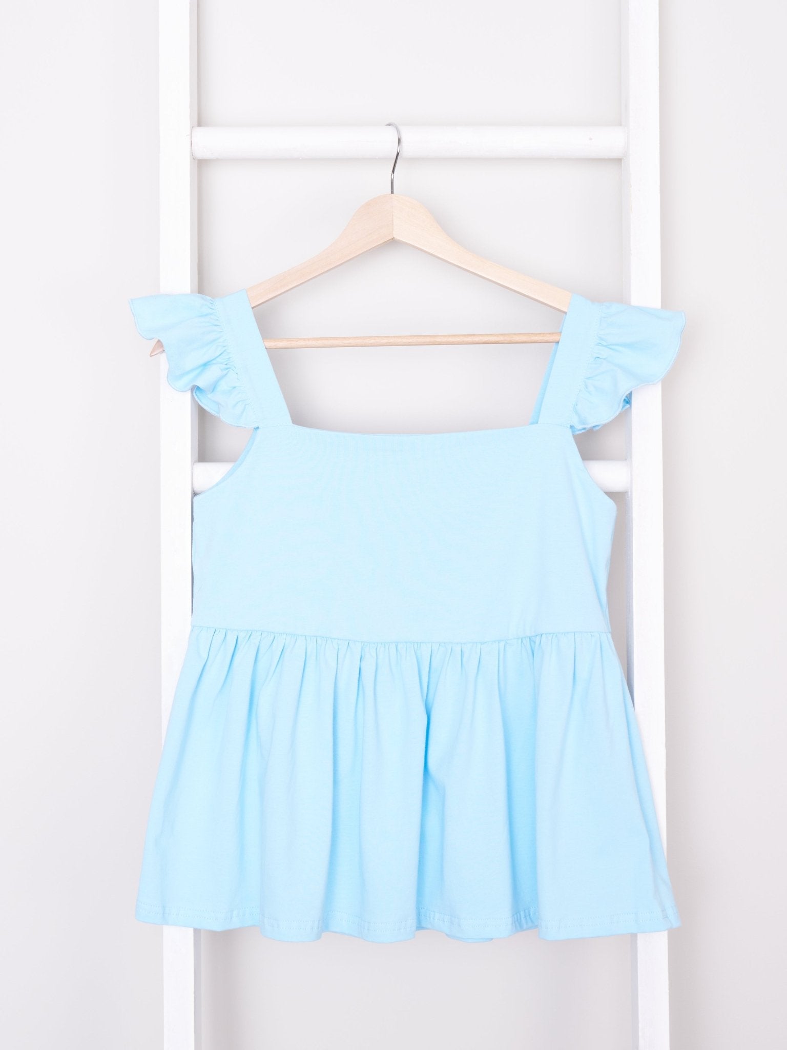 Mom & Me Light Blue Ruffle Tank - Marie Nicole Clothing