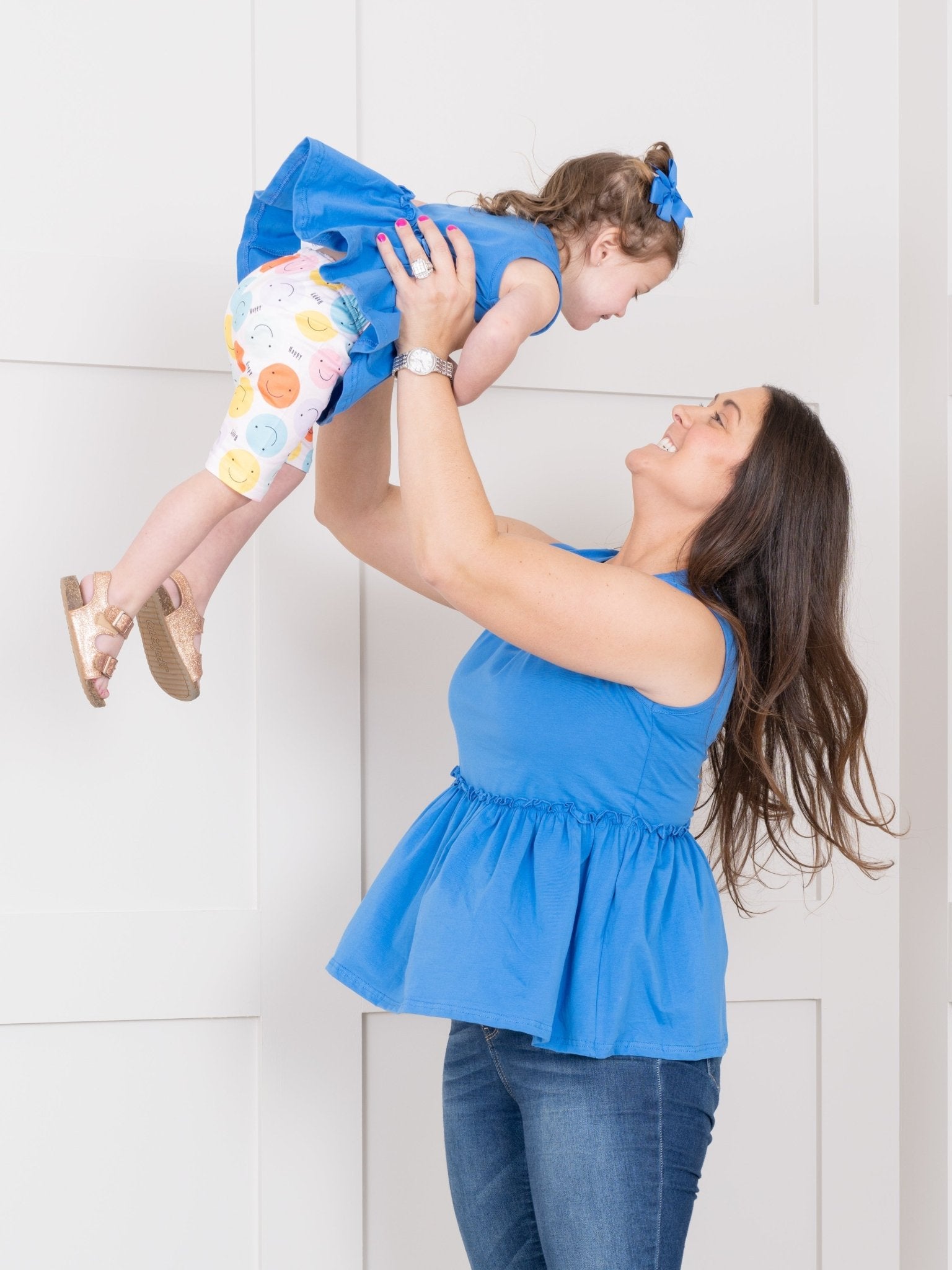 Mom & Me Royal Blue Peplum Tank - Marie Nicole Clothing