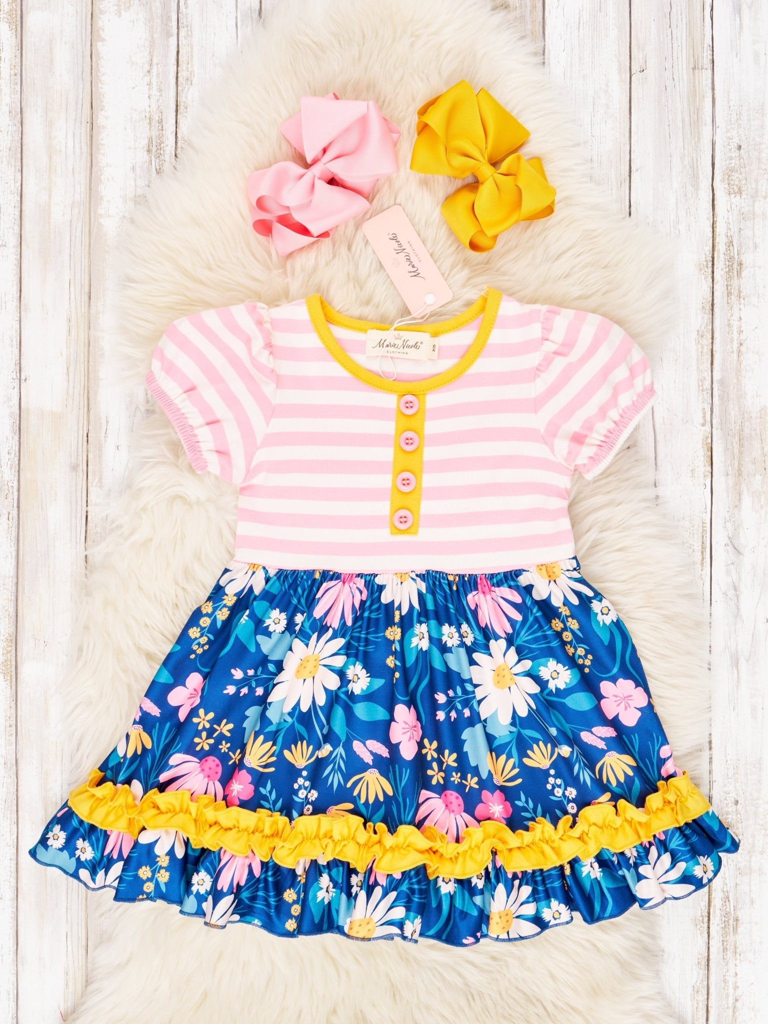 Darling Daisy Ruffle Dress - Marie Nicole Clothing
