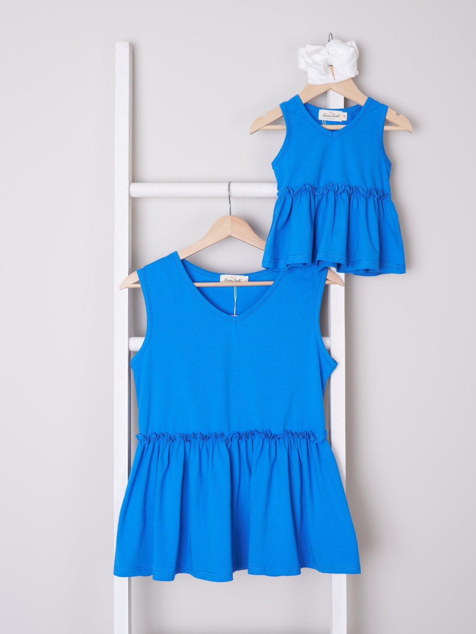 Mom & Me Royal Blue Peplum Tank - Marie Nicole Clothing