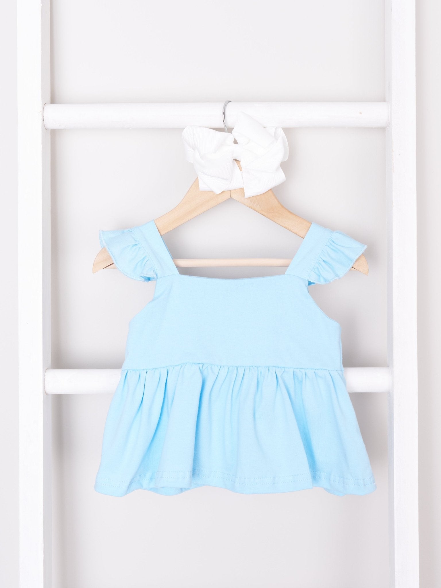 Mom & Me Light Blue Ruffle Tank - Marie Nicole Clothing