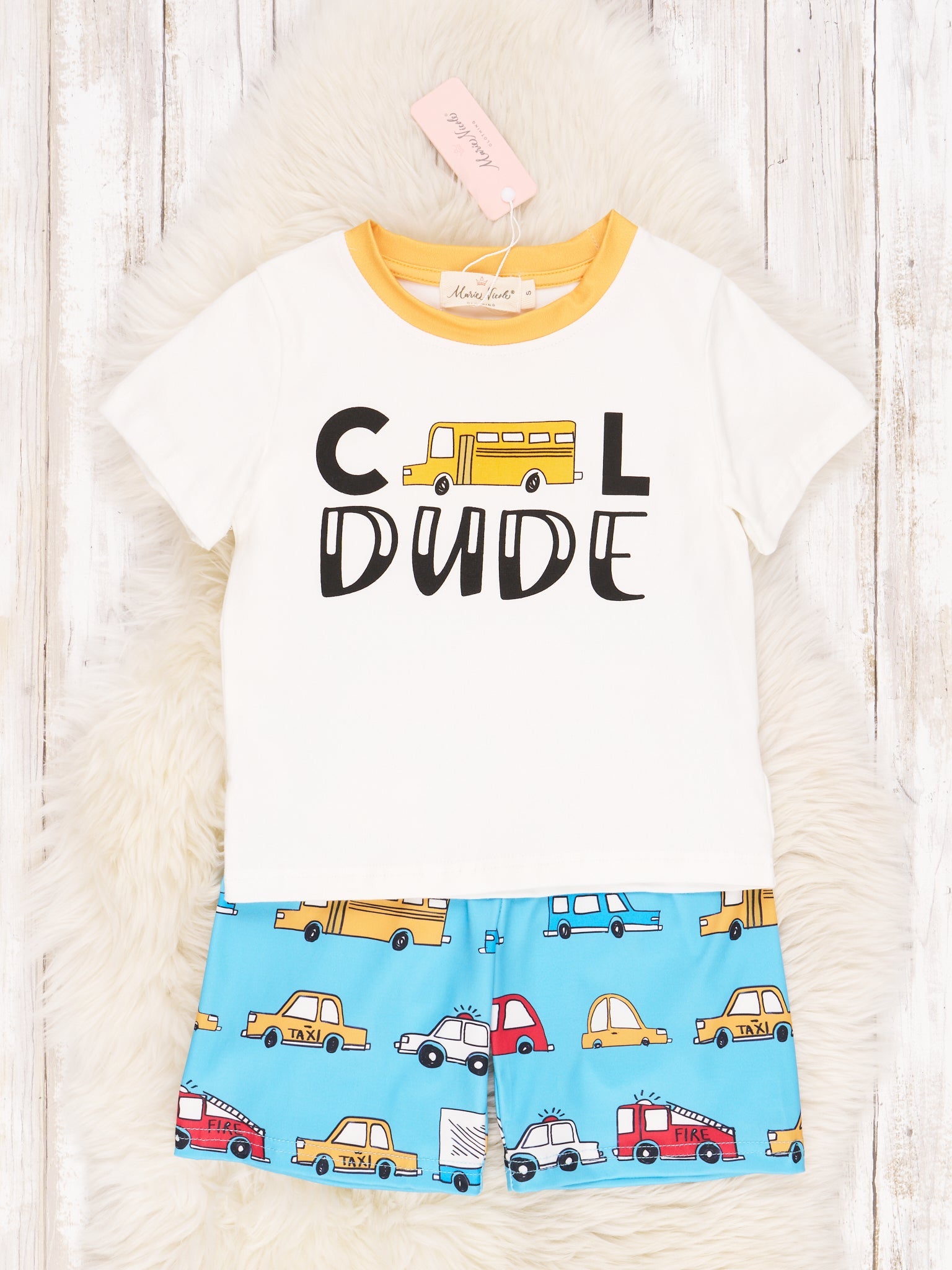 "Cool Dude" School Bus Outfit - Marie Nicole Clothing