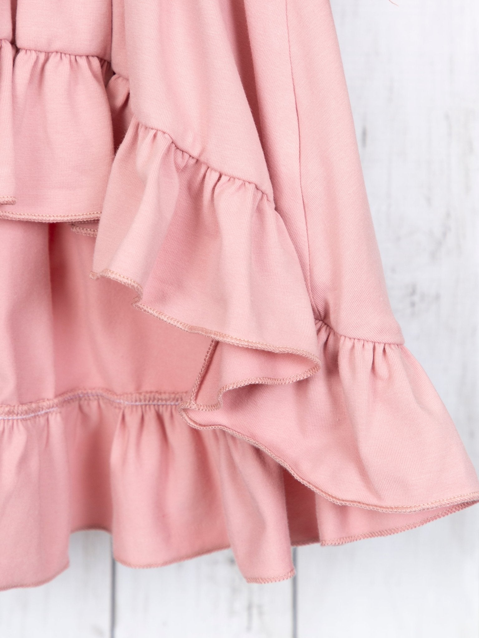 Cotton Bell - Sleeve Hi - Lo Ruffle Top - Multiple Colors - Marie Nicole Clothing