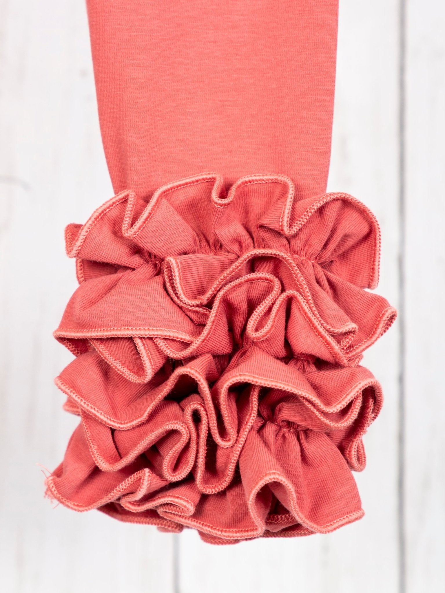 Cotton Icing Ruffle Leggings - Dusty Rose - Marie Nicole Clothing