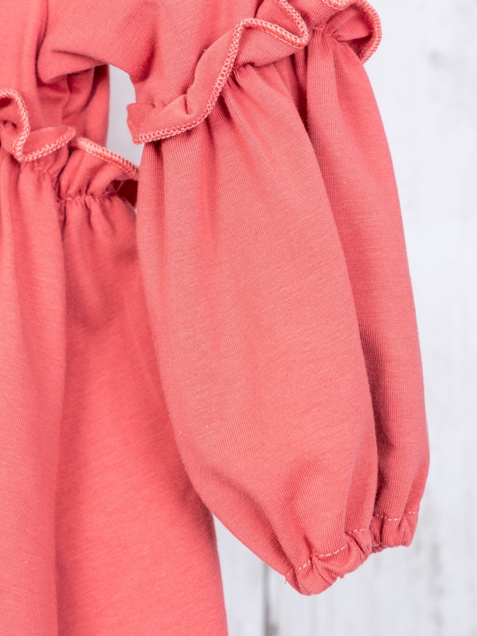 Cotton Puff Sleeve Ruffle Tunic - Multiple Colors - Marie Nicole Clothing