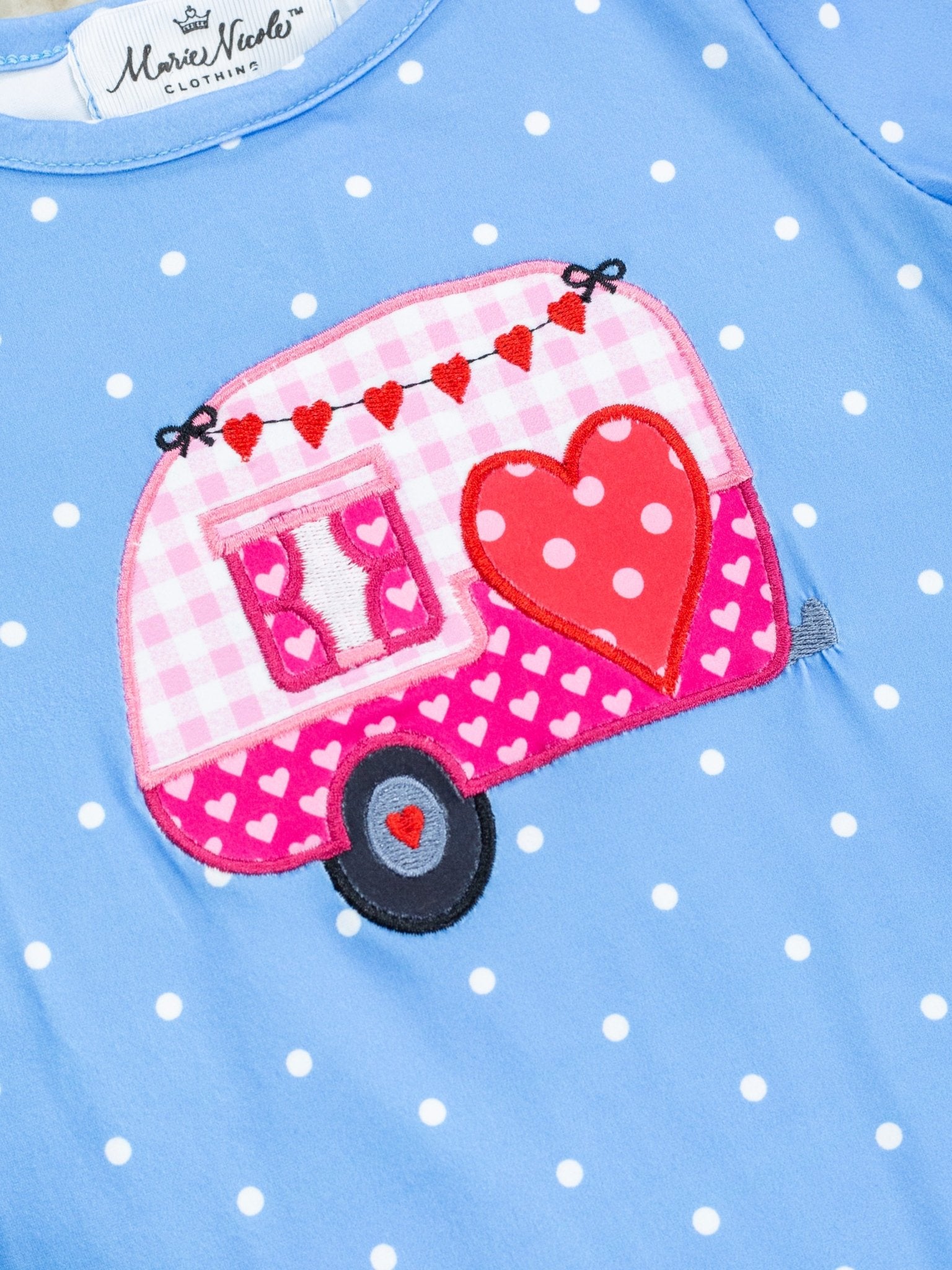Pink Gingham Heart Camper Ruffle Romper - Marie Nicole Clothing