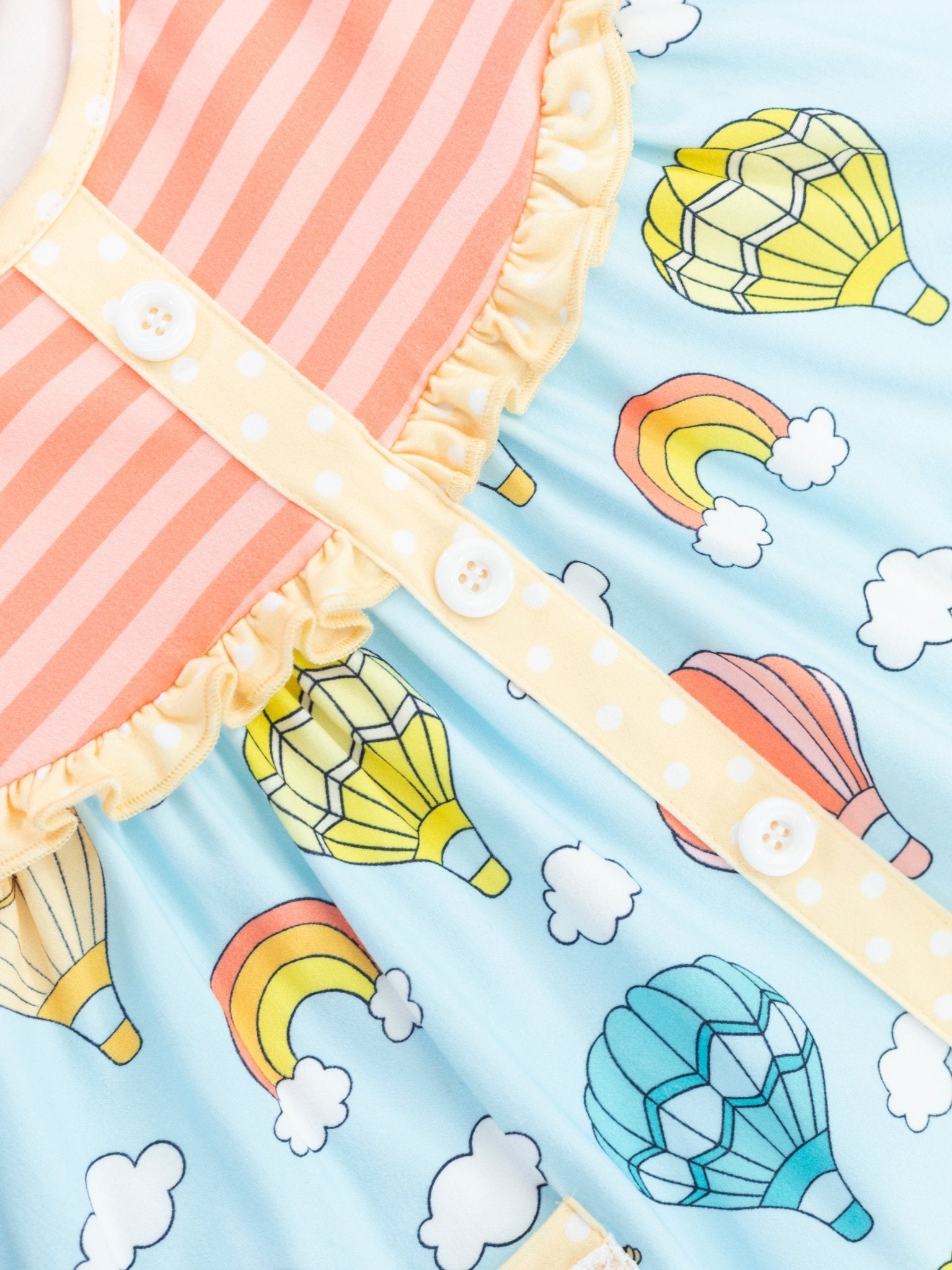 Striped Hot Air Balloon Ruffle Outfit - Marie Nicole Clothing