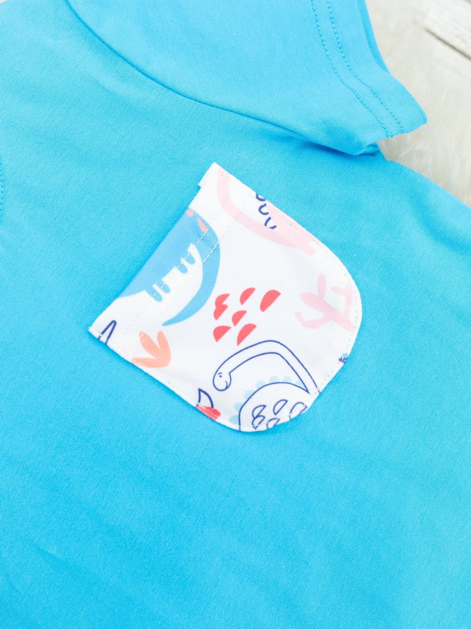 Coral Dino Pocket Outfit - Marie Nicole Clothing
