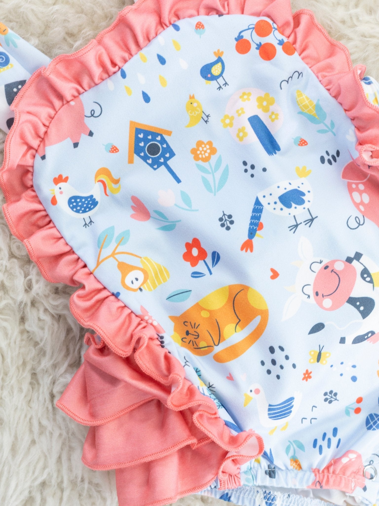Coral Farm Ruffle Bubble Romper - Marie Nicole Clothing